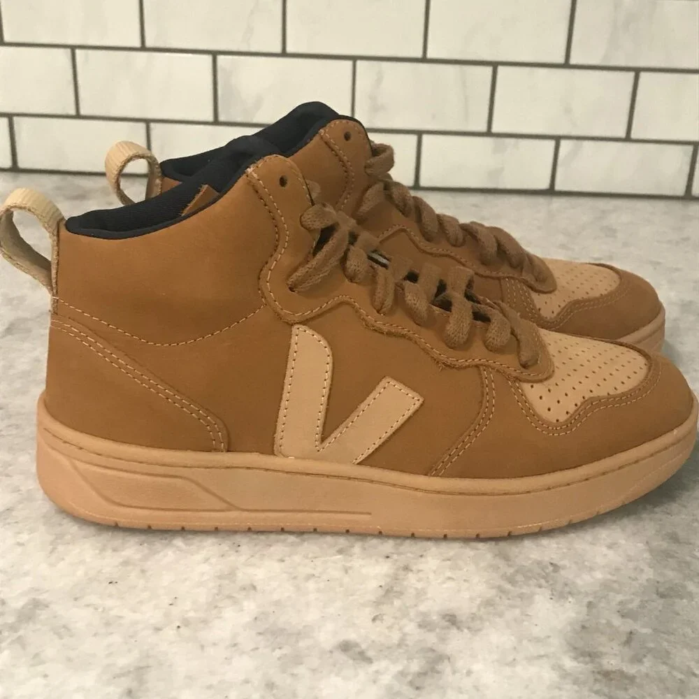 Vejas Womens Shoes Womens 5‎ Camel Desert Suede V-15 Nubuck High Top Leather Tan