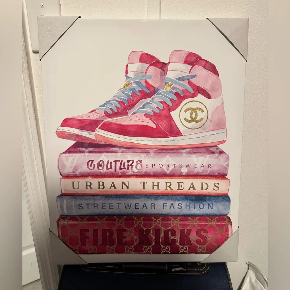 Inspiration Design‎ Stylish Pink High-Top Sneakers 20x16