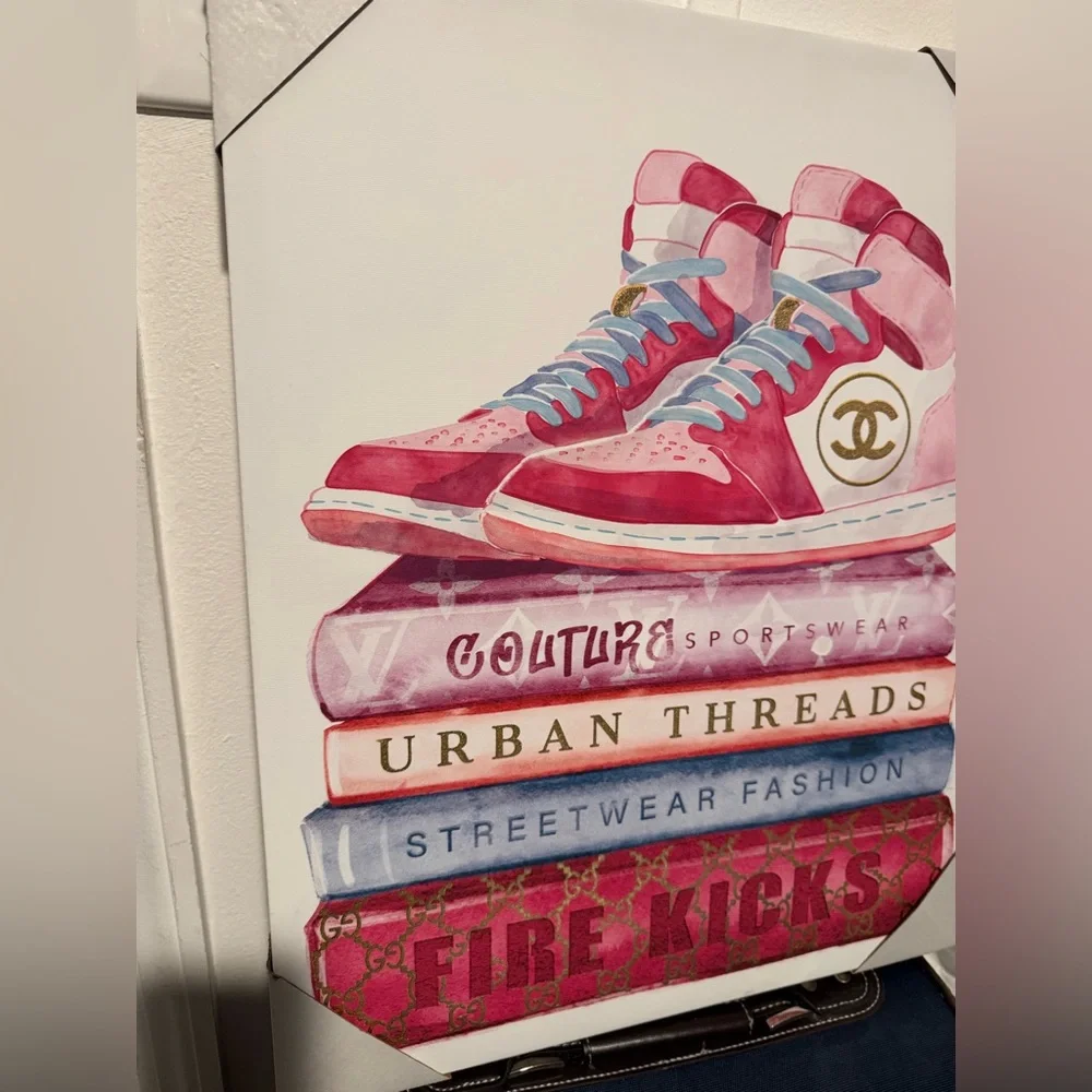 Inspiration Design‎ Stylish Pink High-Top Sneakers 20x16