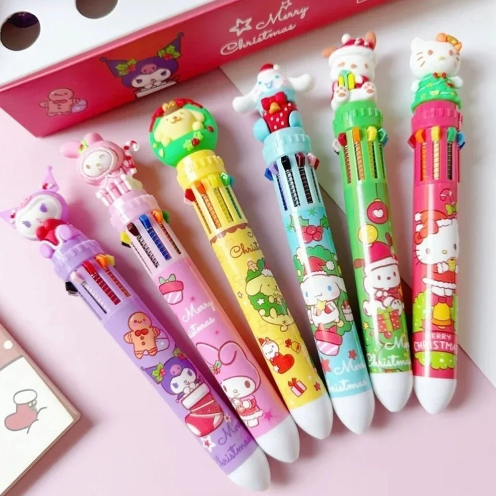 Sanrio Ballpoint Pen Christmas 10-color Cartoon Pen 0.5mm NEW!