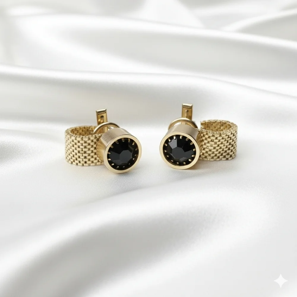 Vintage cufflinks black