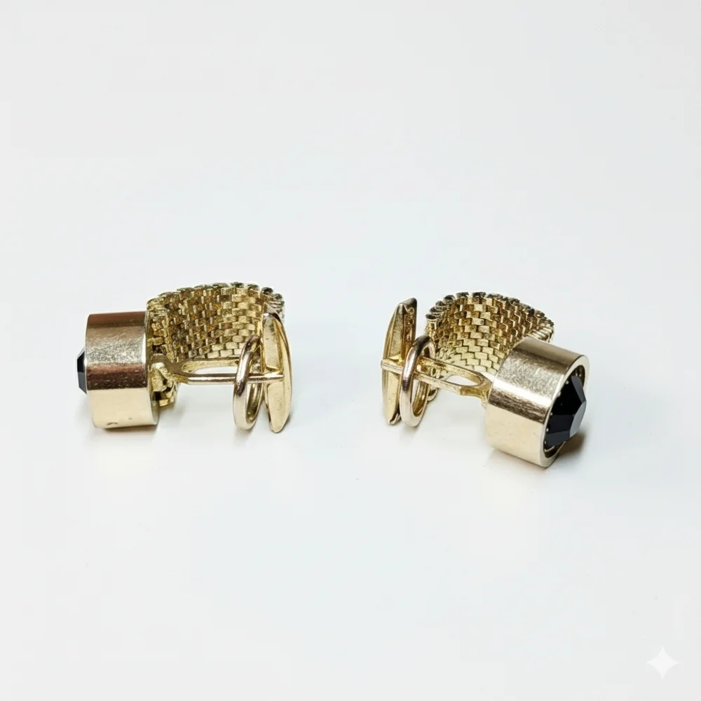 Vintage cufflinks black