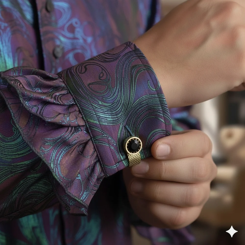 Vintage cufflinks black
