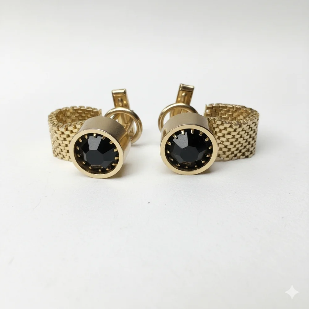 Vintage cufflinks black