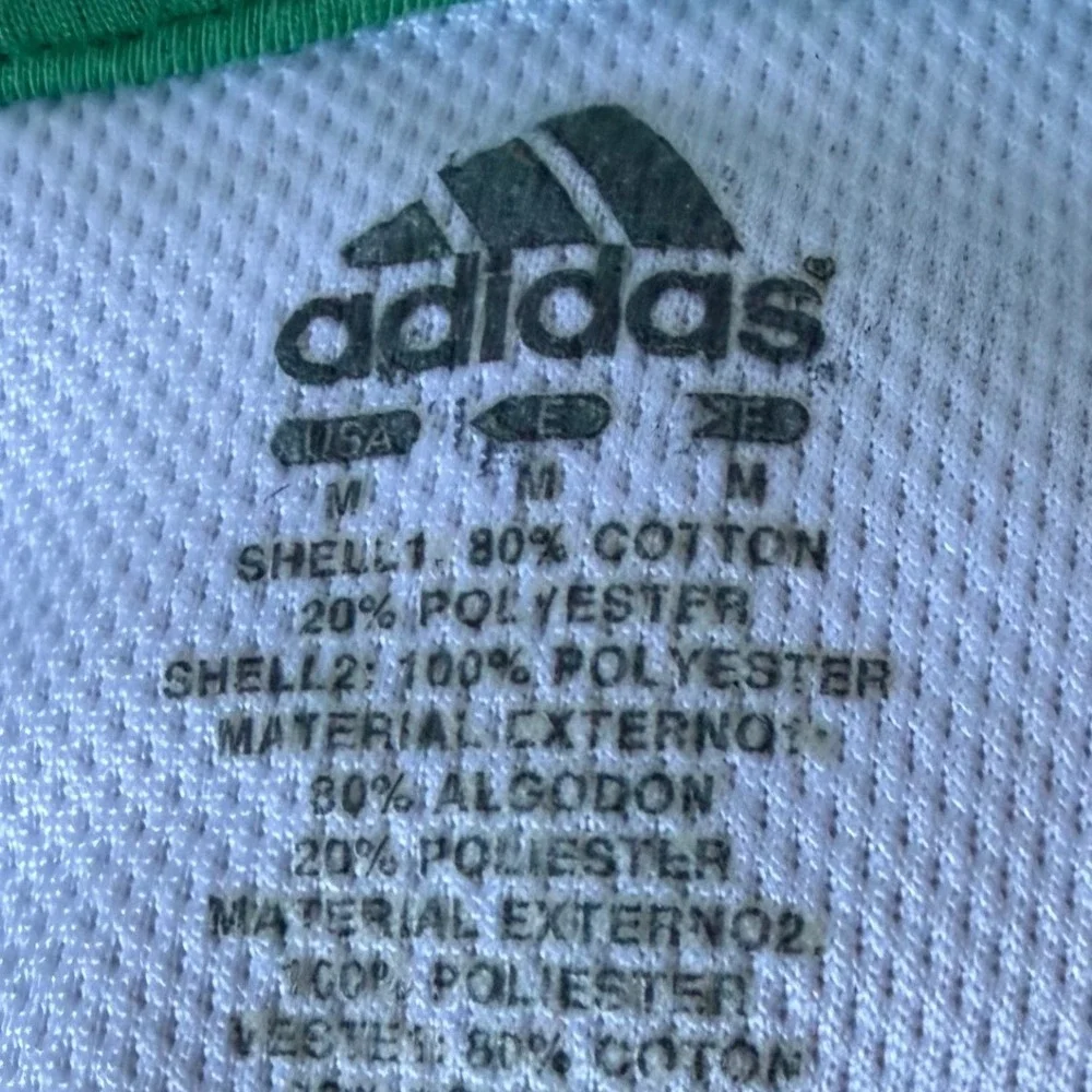 Adidas Boston Celtics‎ NBA Hoodie Green White Striped Pullover Sweatshirt Mens M