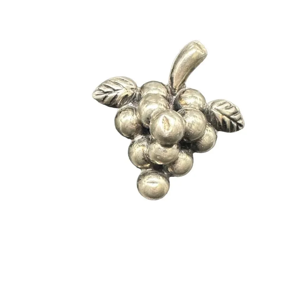 Sterling silver 925 Grapes Brooch and matching bracelet vintage 40s Mexico stamp