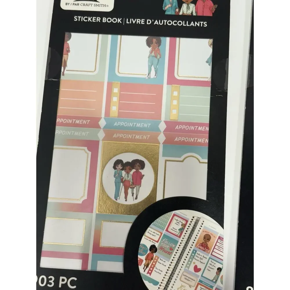 CRAFT SMITH Planner Stickers Book Lot Of 2 - Appointment 903pc+ Leopard Glam 834
