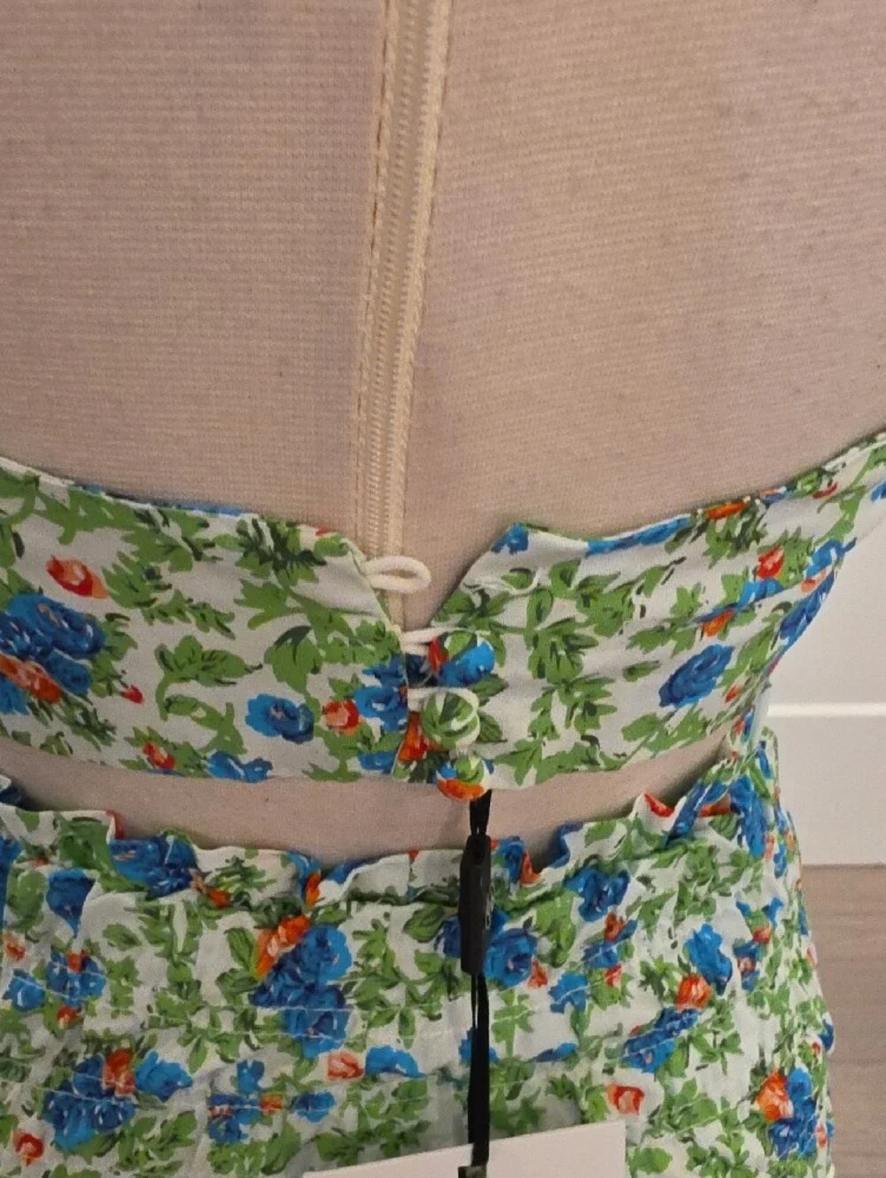 House of Sunny Green Floral matching Smocked Short Set size 2 new with tags
