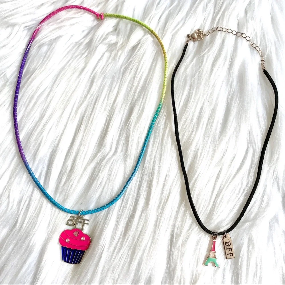 Girls' Best Friends Forever BFF Necklace Set of Two
