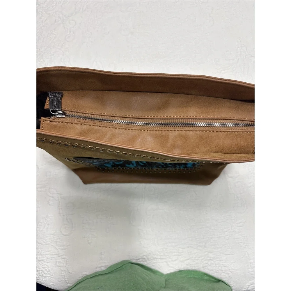 Trinity West Hair-On Leather Concealed Carry Hobo- Camel - Rare Find