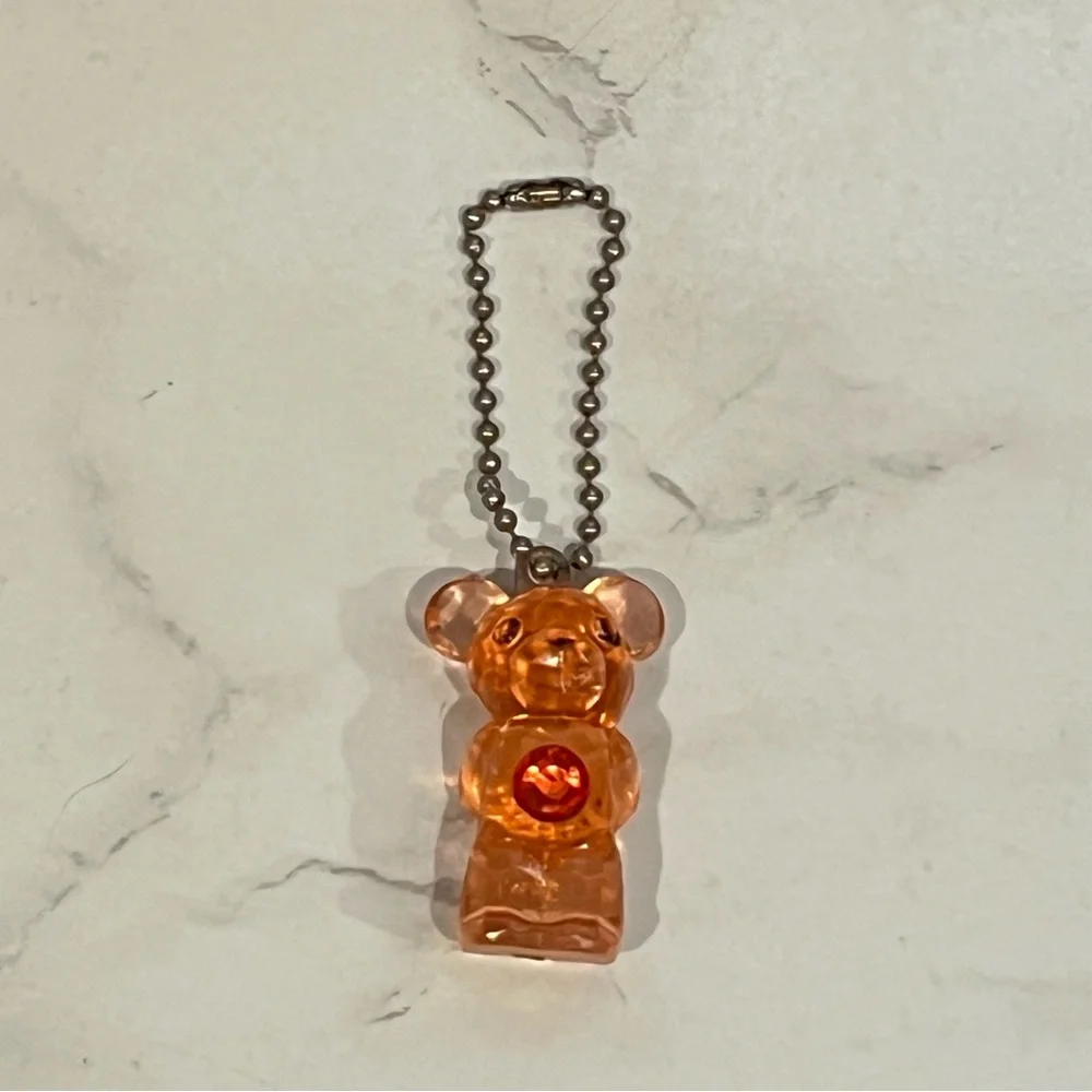 Prism Teddy Bear Plastic Keychain Keyring Keytag Bagtag Zipper Pull