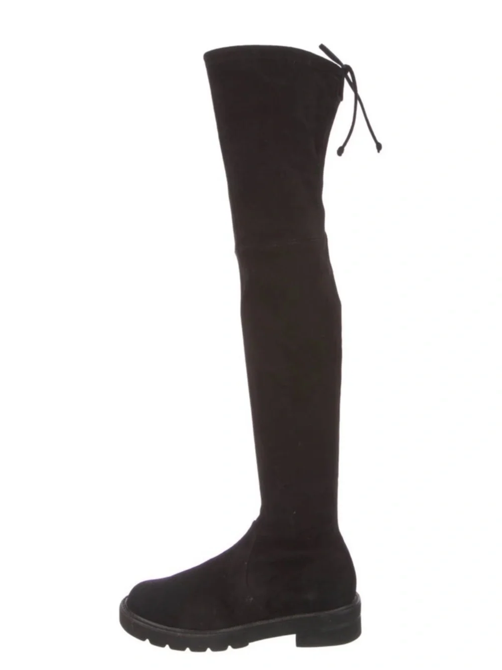 Stuart Weitzman Lowland Drawstring Black Suede Over The Knee Boots‎ size 7