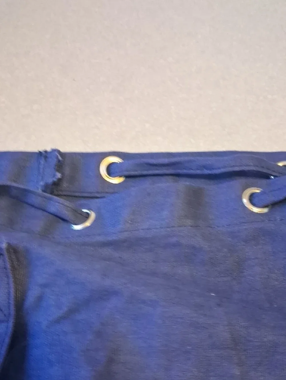 totes Navy Blue Large Canvas Bag with Drawstring