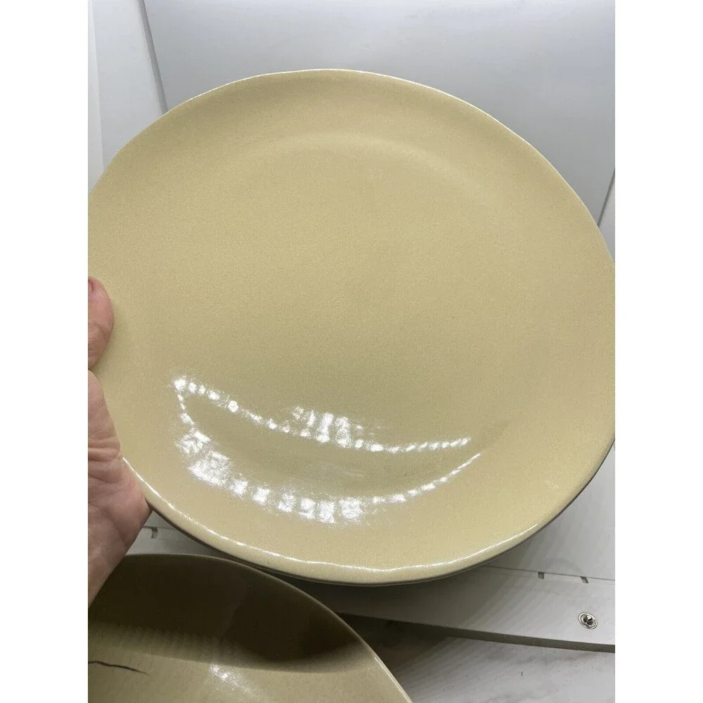 Pottery Barn Studio Putty Dinner Plates Set Barbara Eigen Dining Dishes Lot Of 5