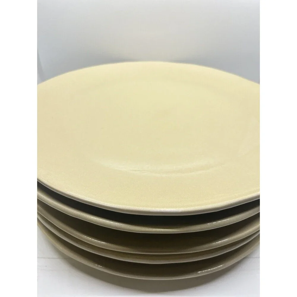Pottery Barn Studio Putty Dinner Plates Set Barbara Eigen Dining Dishes Lot Of 5