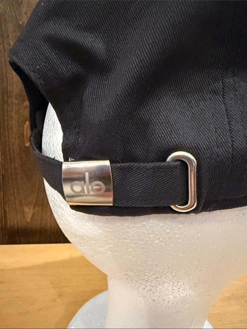 ALO Yoga Black Baseball Cap with White Logo