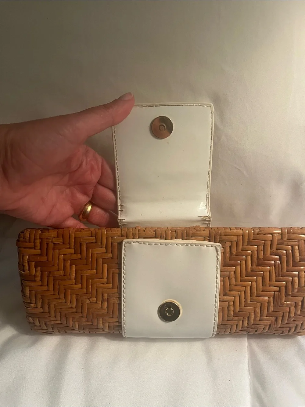 Tory Burch woven tan