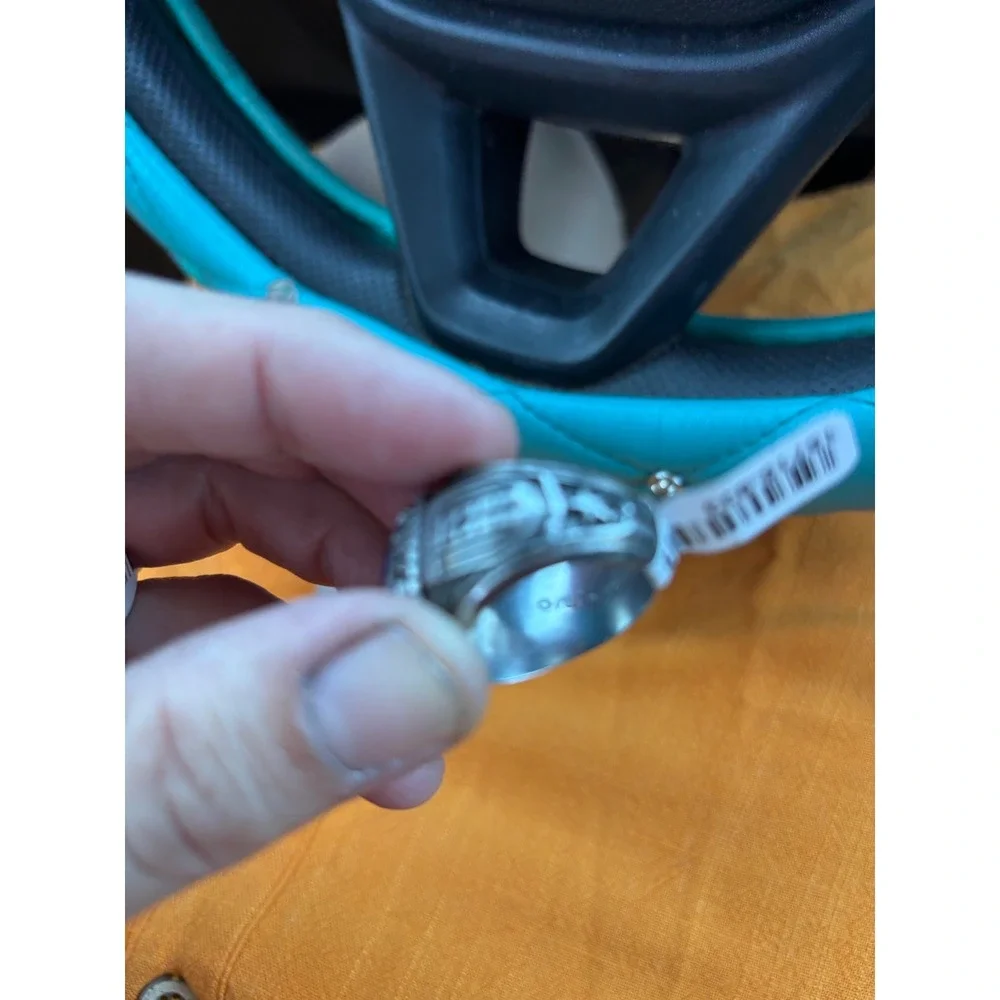 Jostens Job Corps Lustrium Class Ring Blue Stone Silver Tone LTM Stamped