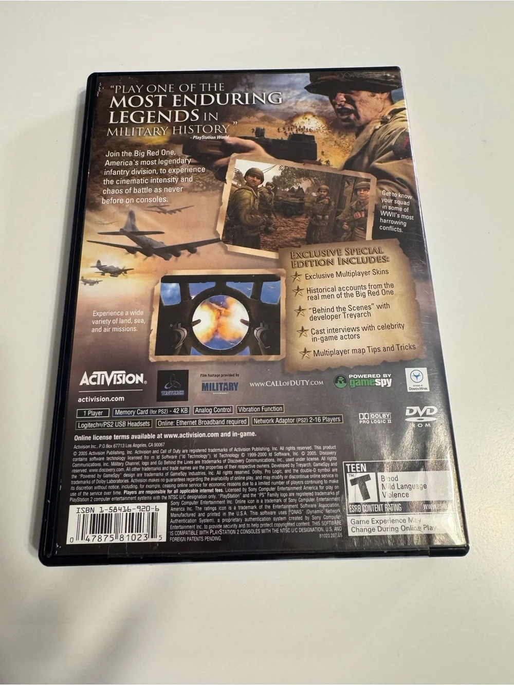 Sony PlayStation 2 Call of Duty 2: Big Red One - Includes Booklet