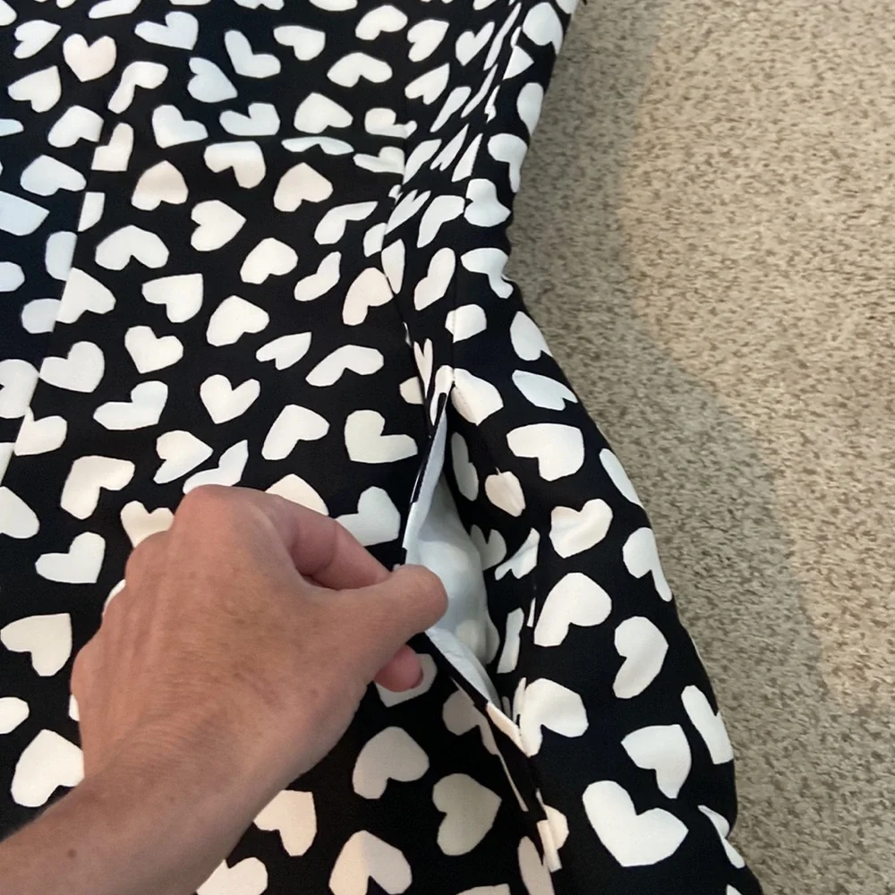 🌟 NWT Kate Spade “Dancing Hearts Domino Dress”, size 0.🌟