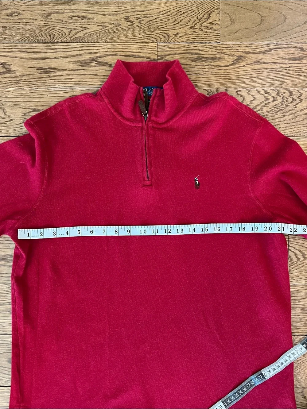 Polo by Ralph Lauren Men’s Red Quarter Zip Pullover Sweater Size Large