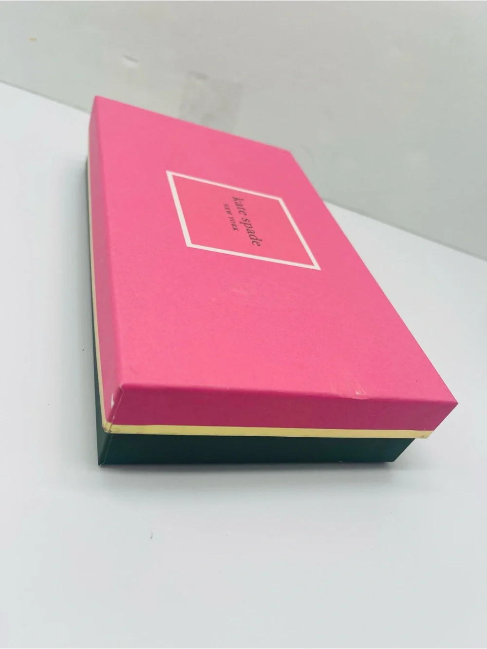 kate spade Hot Pink Box with Purple Logo Accent New