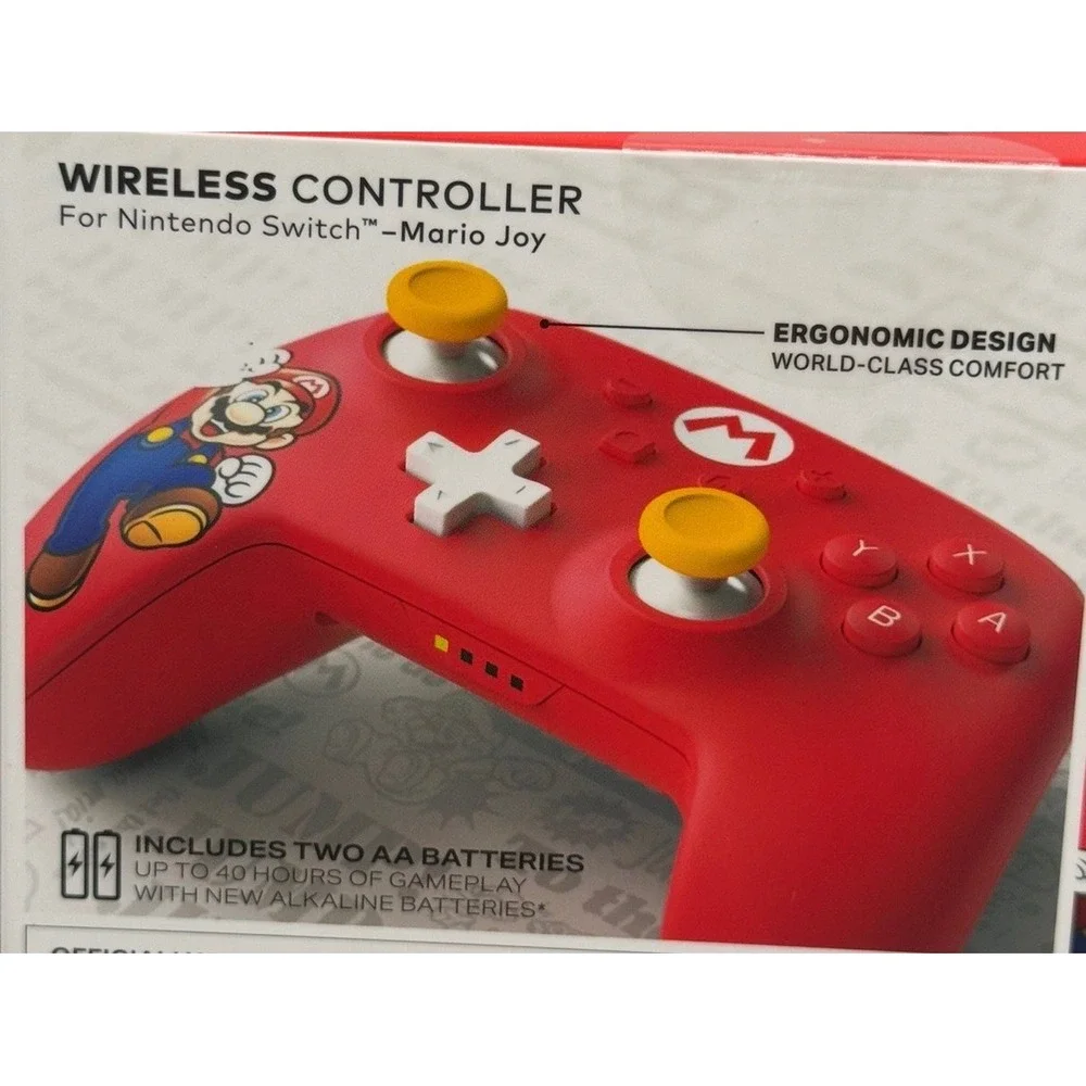 PowerA Super Mario Wireless Controller for Nintendo Switch 2 Lite Mario Joy Red