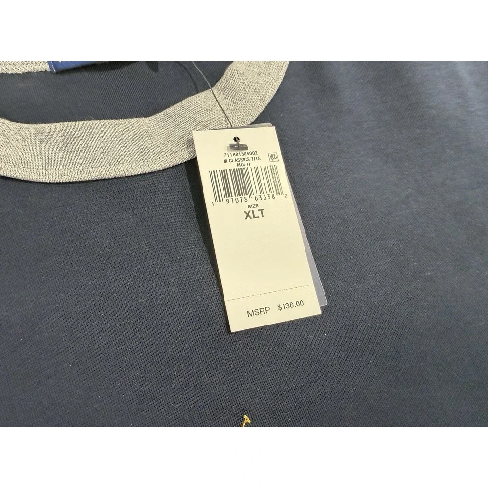 Polo Ralph Lauren Colorblock Sweatshirt Mens‎ XLT Pony Blue Green Burgundy TALL