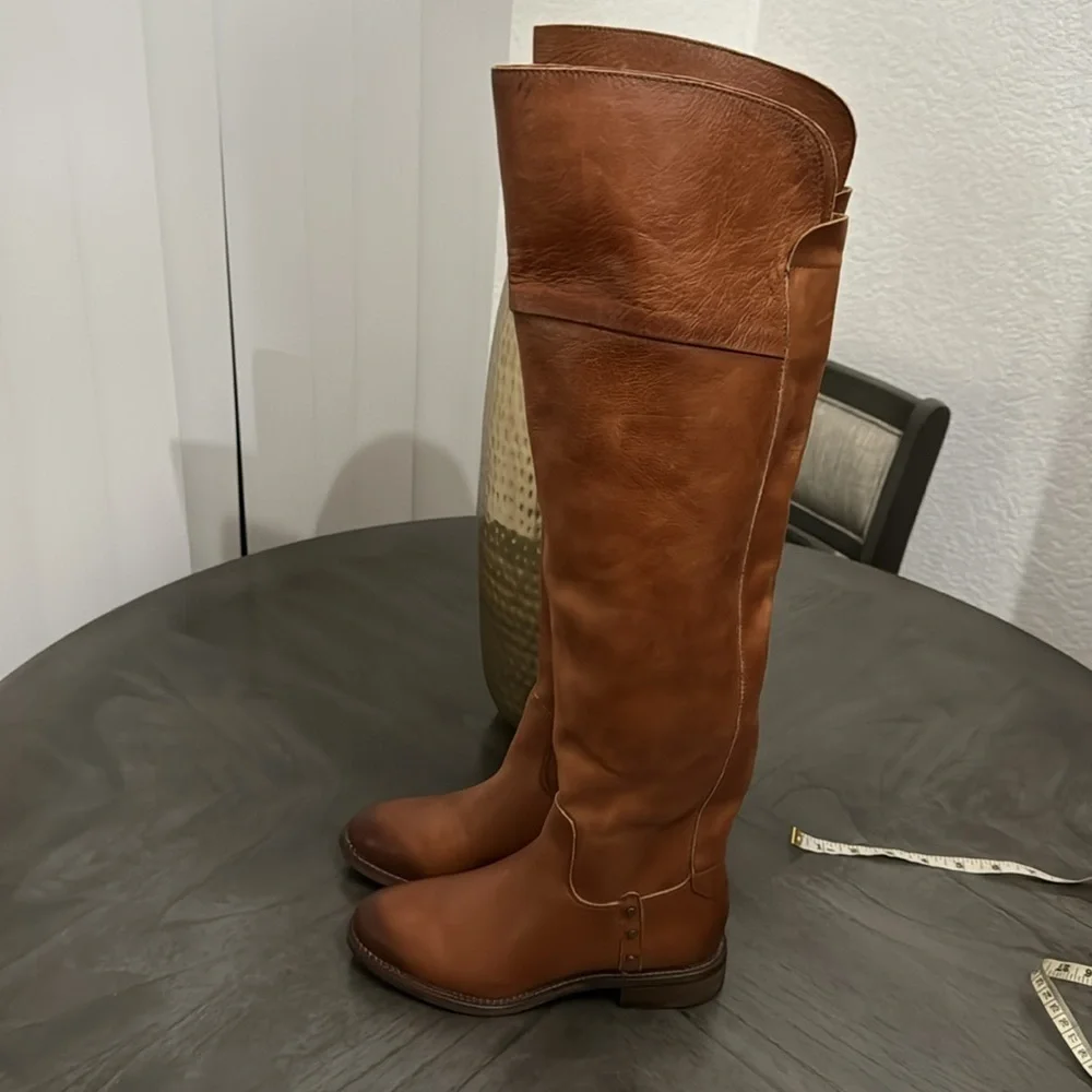 Franco Sarto Leather Over the Knee Boots Haleen