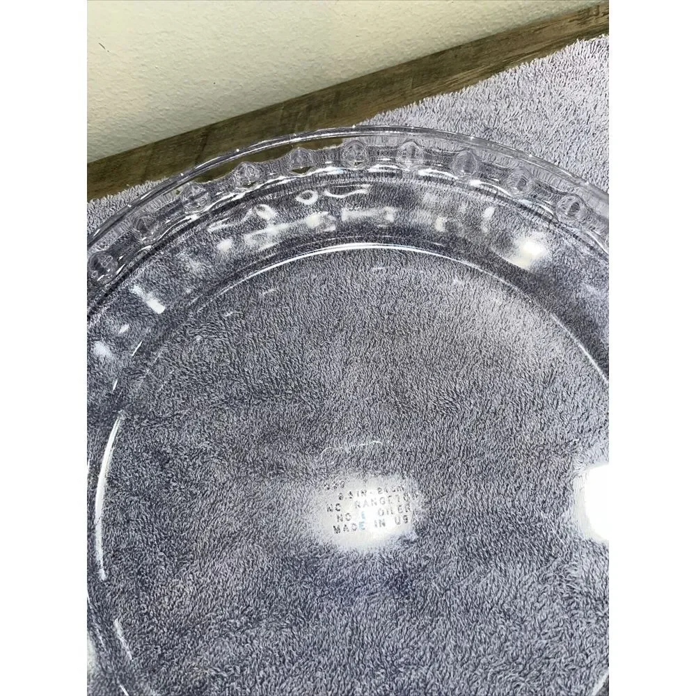 Pyrex Clear Glass Pie Plate Baking Deep Dish Pan - 9.5 Inch ‎ Scalloped #229