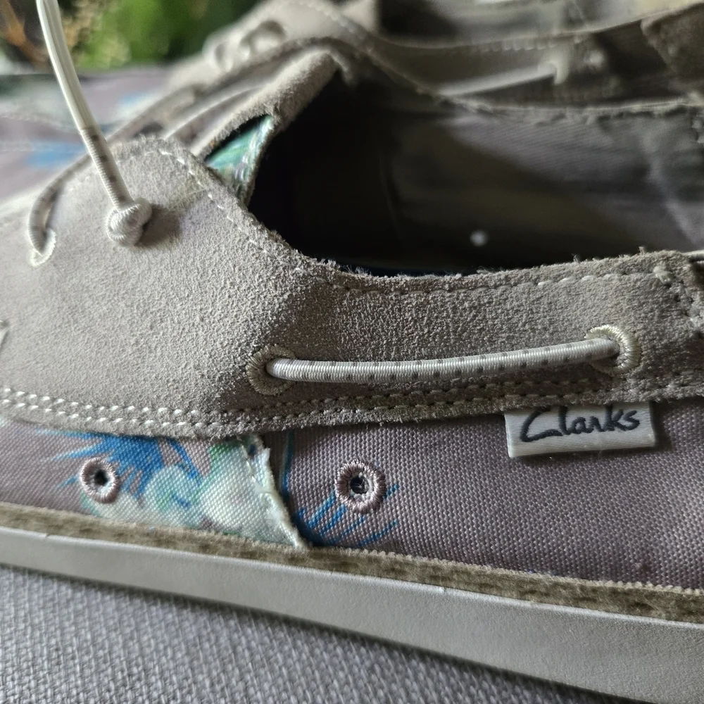 Clarks‎ Men's Casual Floral Boat Shoes- Size 11½
