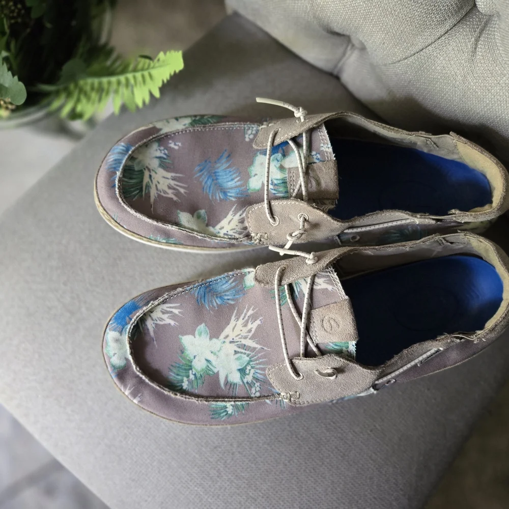 Clarks‎ Men's Casual Floral Boat Shoes- Size 11½