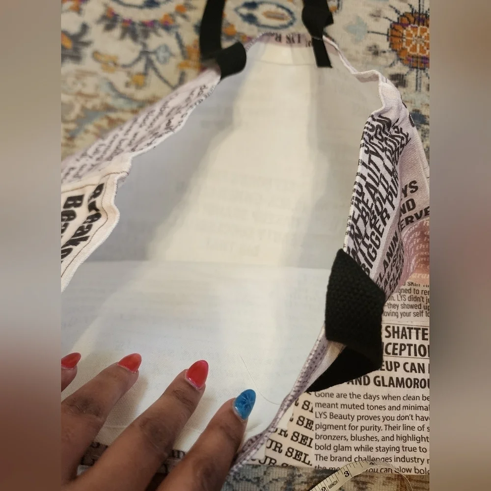 LYS Beauty Black and White Tote Bag