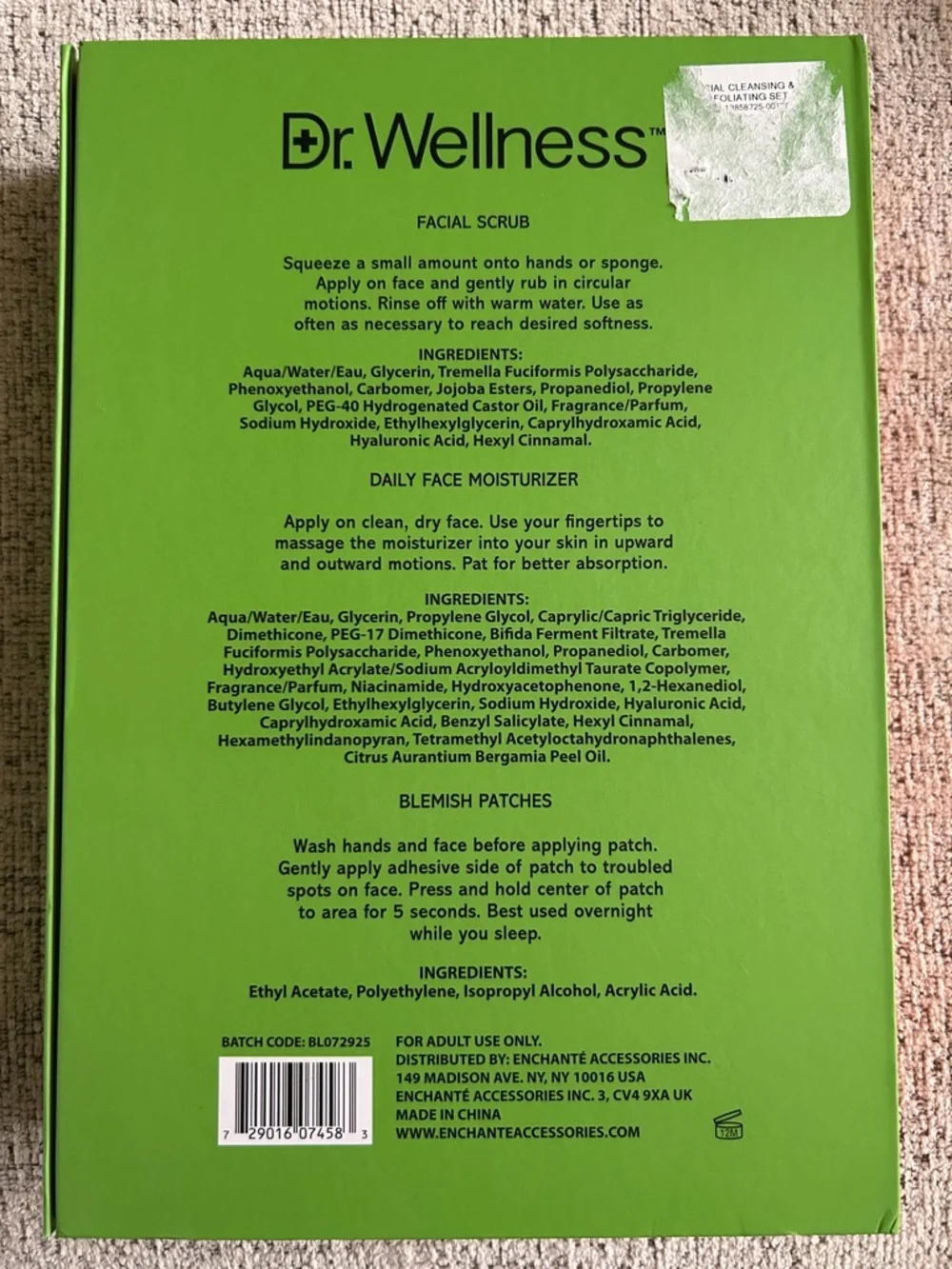 Dr. Wellness daily facial
