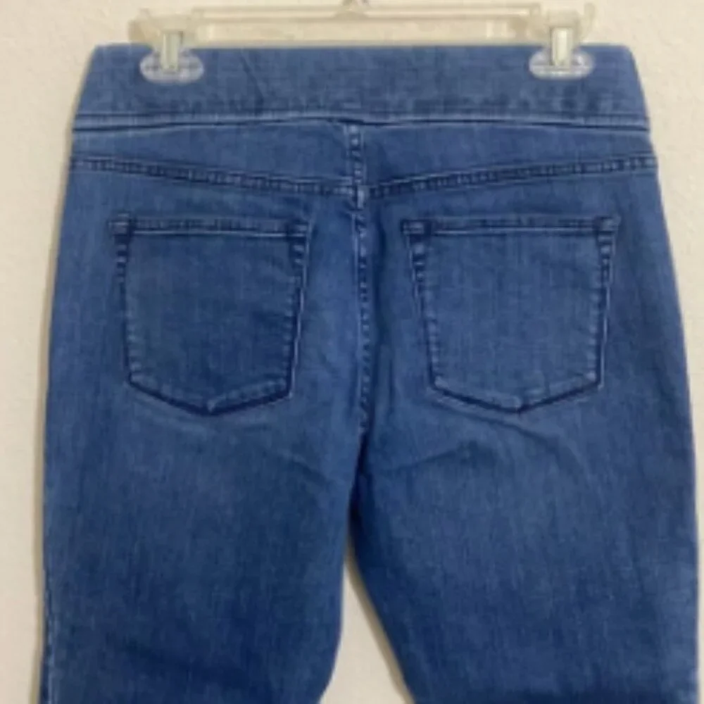 NWOT RALPH LAUREN Skinny Blue Jeans w Wide Elastic Pull-on Waist Size 10