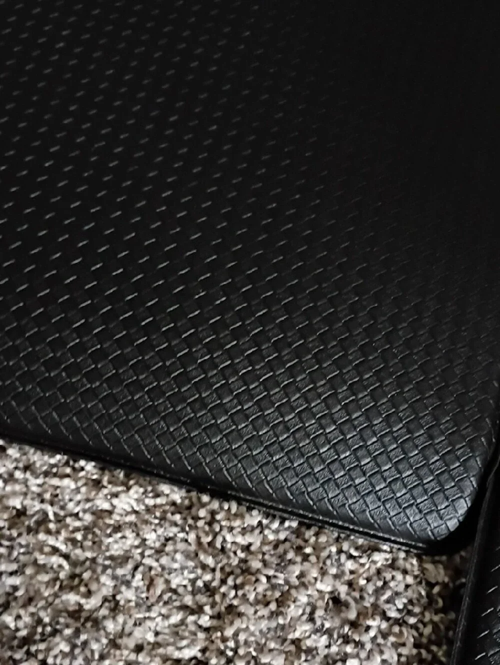 Black Textured Foam Kitchen Mats - Set of 2