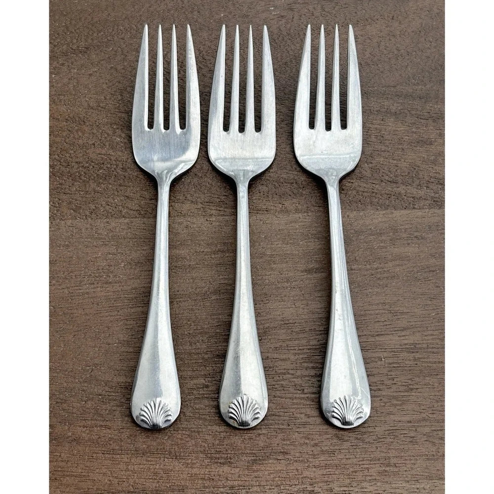 Reed & Barton Seychilles Seashell Salad Forks Set of 3
