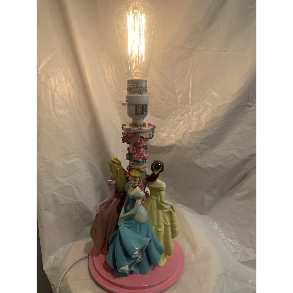 Disney Princess Lamp Aurora/Snow White/ Belle/ Cinderella Tested (No Lamp Shade