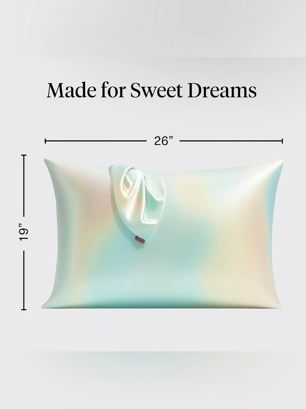 Kitsch Satin Pillowcase Set in Mint Gradient
