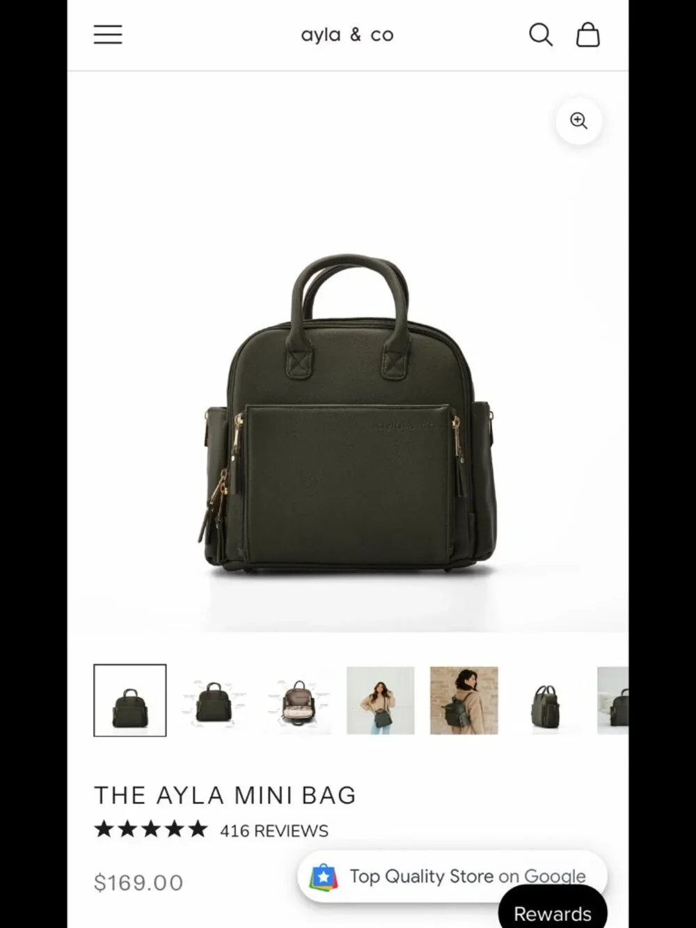 Ayla & Co Mini Diaper Bag-Oliva Green