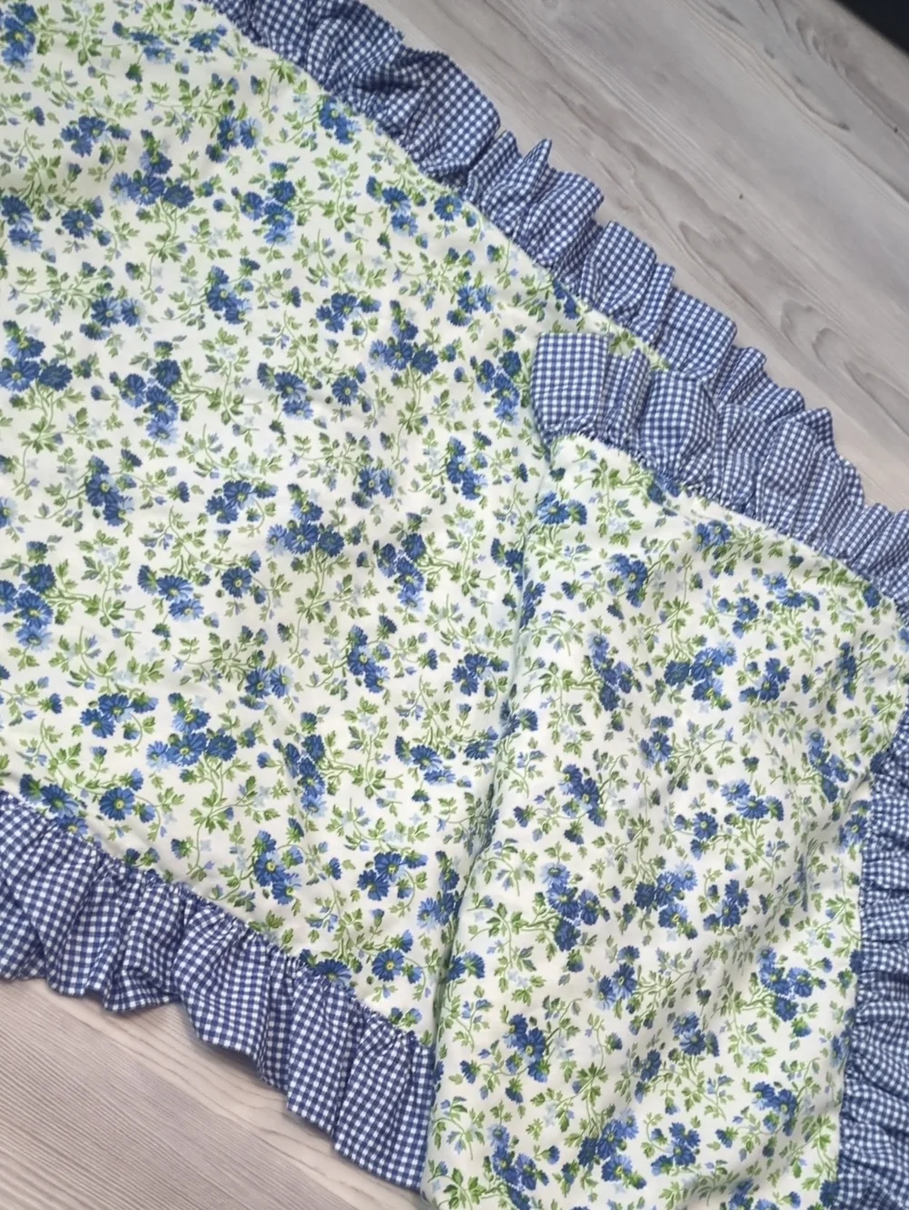 Laura Ashley Blue and Green Floral Pillow Shams