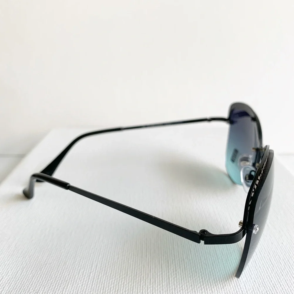 NWT blue lens semi rimless sunglasses