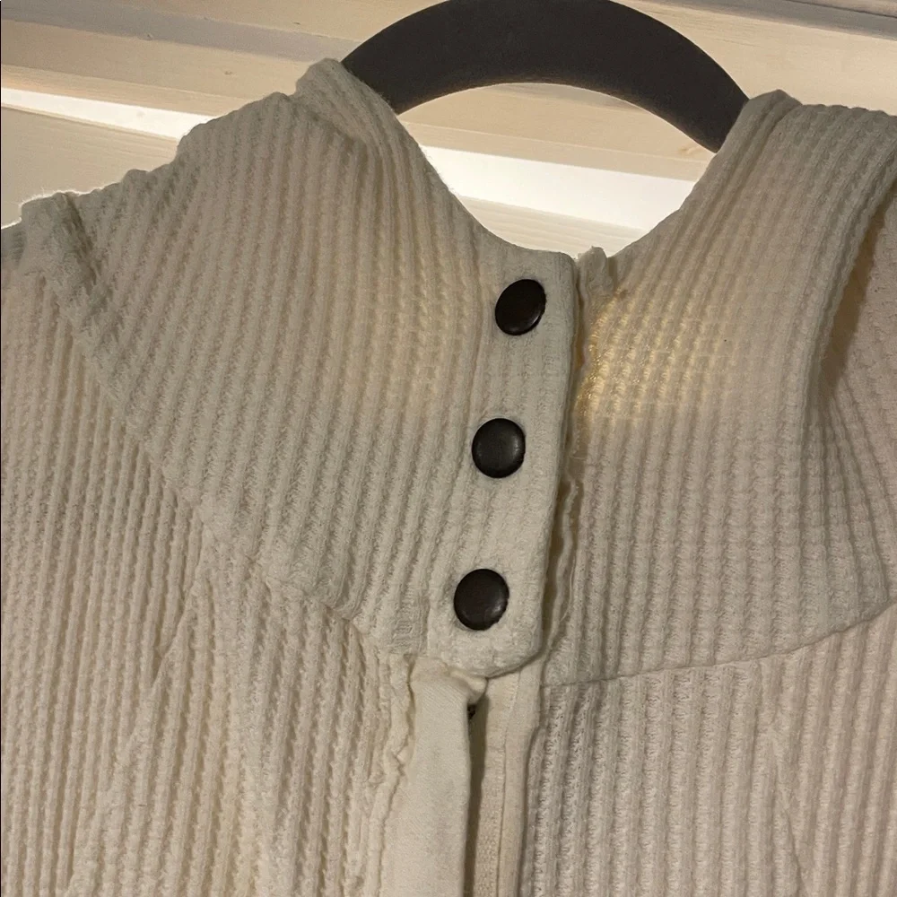 EUC Free People FP One Mason Hoodie Ivory