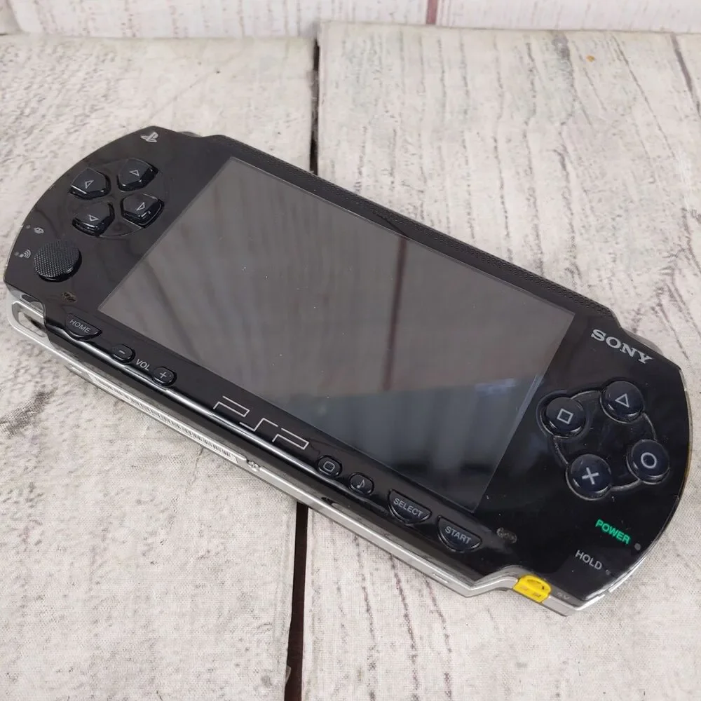 WORKS but NO BATTERY - Sony PSP 1001 1000 Series USA Console Black + Memory Card