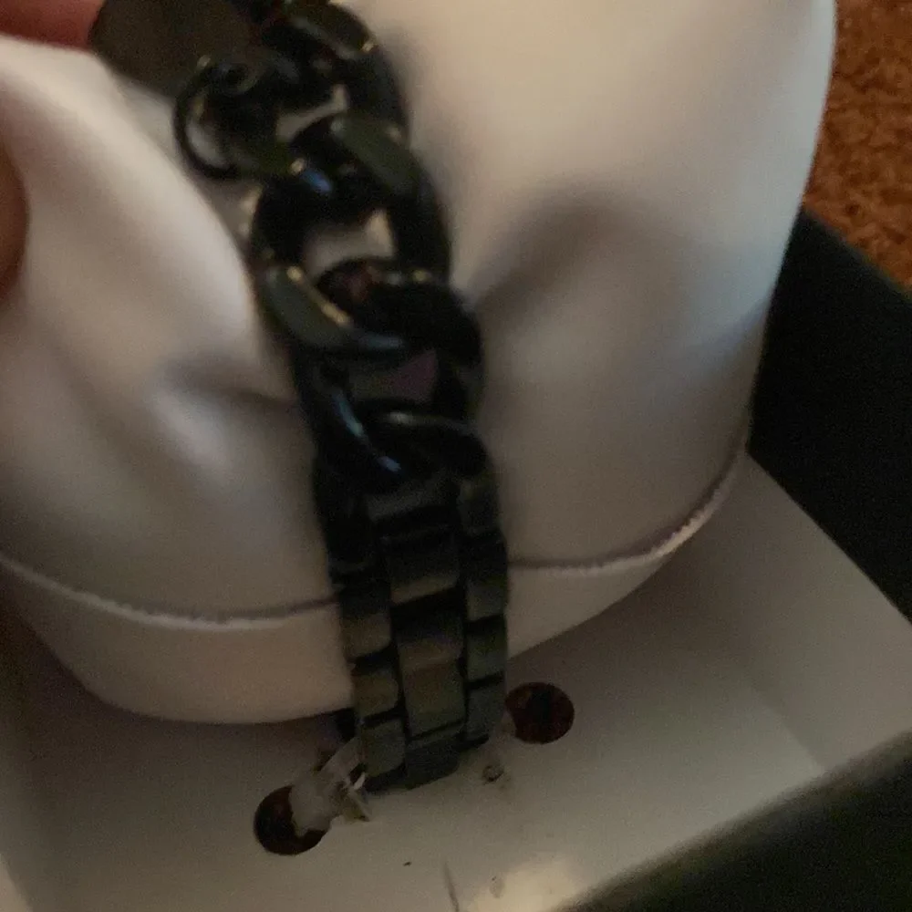 Black Rhinestone Watch with charms‎