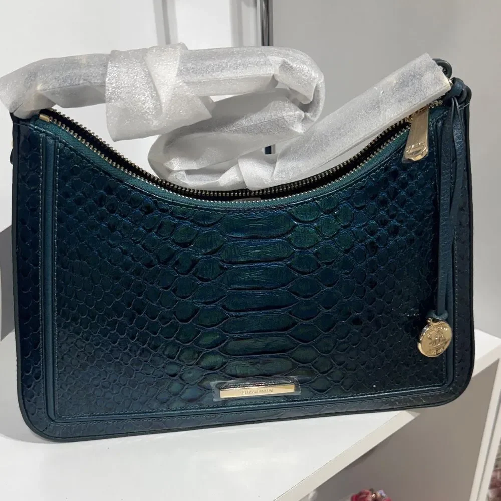 Elegant Brahmin Esme in evergreen kalopsia Blue Textured Women's Bag