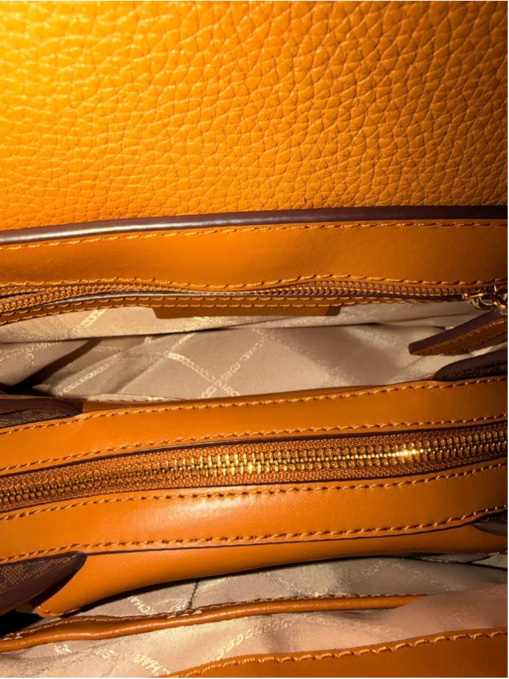 Women's Michael Kors Brown Tan Monogram Backpack One Size