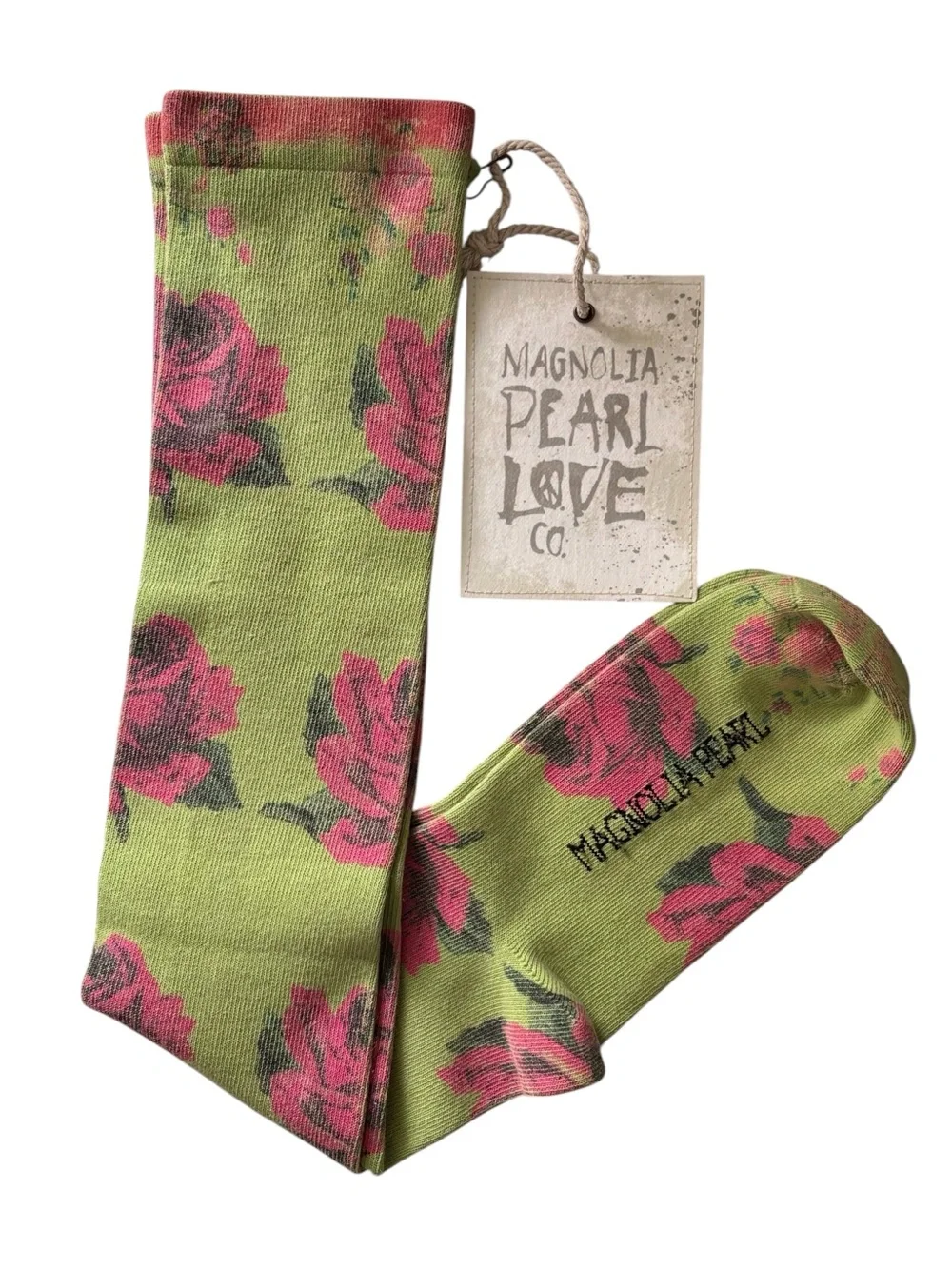 MAGNOLIA PEARL RARE Limited Edition Release Vibrant Rose OTK Socks NWT