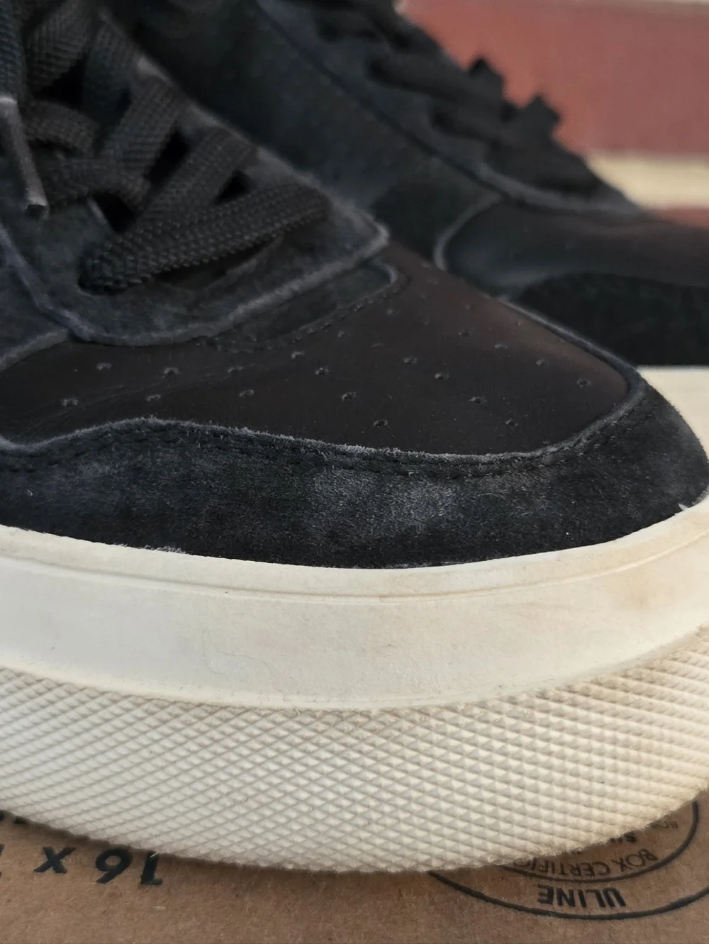Le‎ Tigre Midtown Platform Sneakers Women’s 9 Black Leather Low Top Streetwear