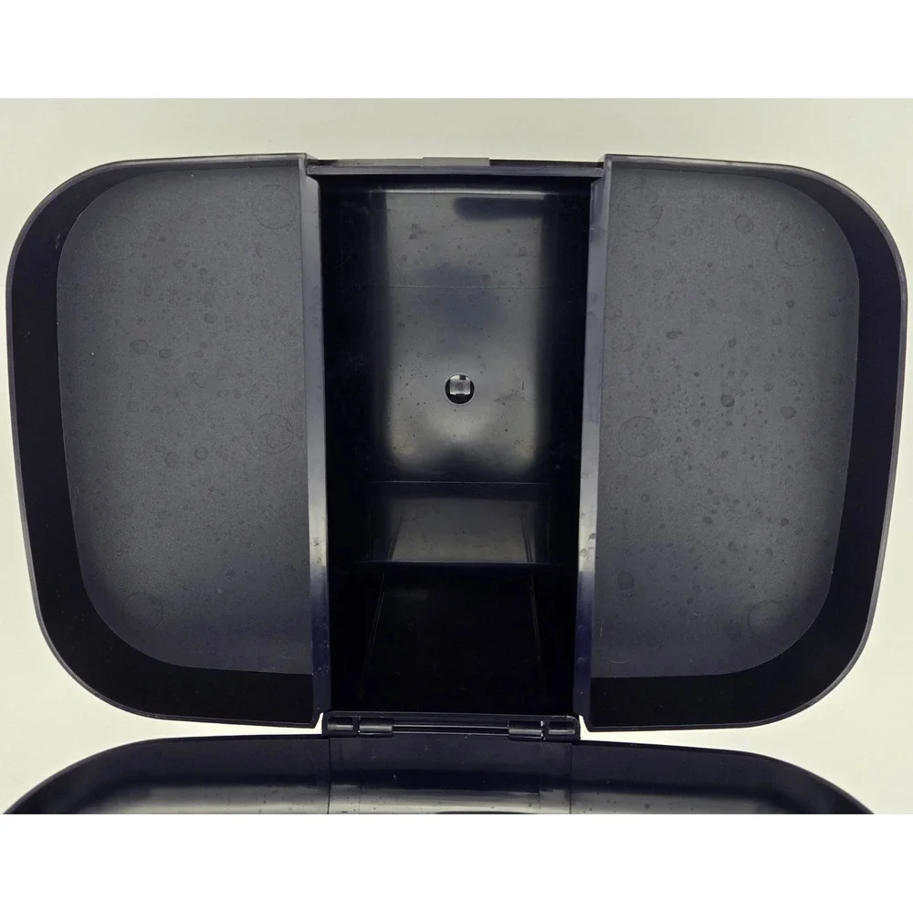 Vintage Sewing Box Organizer Navy Blue Cantilever Tray Buttons‎ Thread